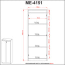 Armário Alto com 2 Portas para Escritório ME4151 Amêndoa/Preto