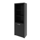 Armário Alto para Escritório com 2 Portas e 5 Prateleiras Preto ME4110