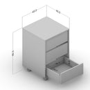 GAVETEIRO MAUA 3G 450MM MDP LEGNO SALINAS FF
