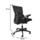 CADEIRA JULIANA GIR BAIXA TELA PRETA