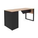 Mesa para escritório Me4182 Amêndoa/Preto
