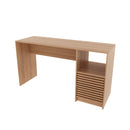 Escrivaninha em Ripado com Gaveteiro ME4174 Amêndoa