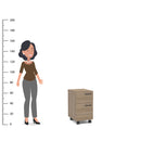 GAVETEIRO OSAKA 2GAV MDP CASTANHO UV TEX