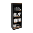 Armário Estante Alto para Escritório ME4150 Amêndoa/Preto