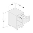 GAVETEIRO OSAKA 2GAV MDP CASTANHO UV TEX