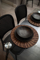 CADEIRA CANCUN EM PP PRETA TEXTURA PALHA PRETA