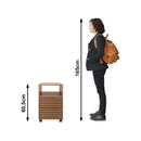 Gaveteiro com Rodízio e 2 Gavetas Ripado ME4175 Amêndoa