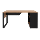 Mesa para escritório Me4182 Amêndoa/Preto