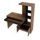 Escrivaninha Estante com 2 Portas e Gaveta ME4143 Nogal/Preto