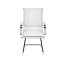 CADEIRA HANNAH BAIXA EM PU BRANCA BASE FIXA