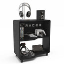 Estante Gamer e Escritório Force One MDP Preto BP XT Racer Logo Branco