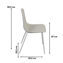 CADEIRA ANA PP FENDI ESTRUTURA EM ACO PINTADO