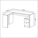 Mesa para Escritório com 2 gavetas ME4129 Branco