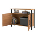 BALCAO C/2 PORTAS INDUSTRIAL 89,5 X 38CM - FREIJO/PRETO FOSCO