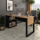 Mesa para escritório Me4182 Amêndoa/Preto