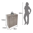 Balcão para Escritório com 2 Portas e 1 Prateleira ME4103 Carvalho