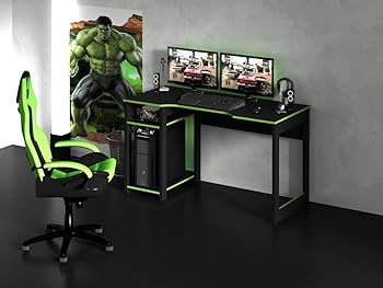 Mesa Gamer ME4152 Preto/Verde