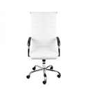 CADEIRA FLAVIA GIR ALTA EM PU BRANCA