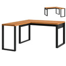 MESA DE CANTO P/ESCRITORIO INDUSTRIAL 135 X 158CM - FREIJO/PRETO FOSCO