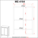 Armario Baixo Multiuso 2 Portas ME4164 Preto/Vermelho