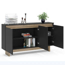 APARADOR LOS ANGELES MDP PRETO UV TEX/CARVALHO CLARO FF