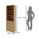 Armário Alto para Escritório com 2 Portas e 5 Prateleiras Amêndoa ME4110