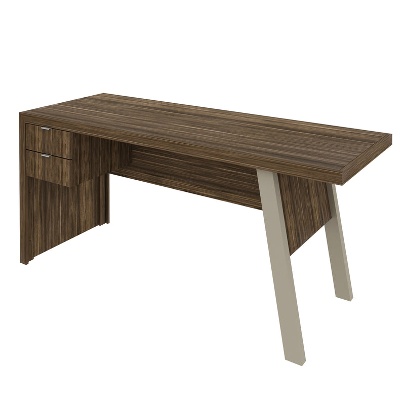 Mesa para Escritório com 2 gavetas ME4122 Nogal/Fendi