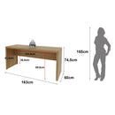 Mesa para Escritório 163cm ME4109 Amêndoa