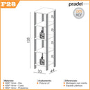 TORRE C/5 PRATELEIRA INDUSTRIAL 33 X 135CM - FREIJO/PRETO FOSCO