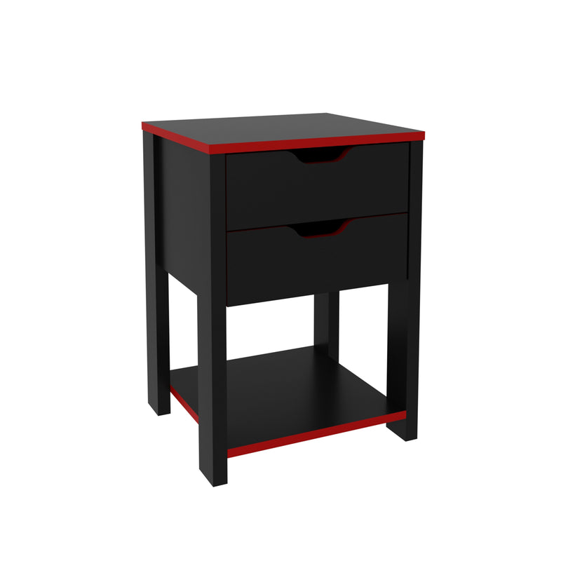 Gaveteiro Gamer ME4163 Preto/Vermelho