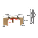 Mesa para Escritório Angular ME4116 Amêndoa