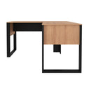 Mesa de canto para escritório Me4181 Amêndoa/Preto