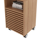 Gaveteiro com Rodízio e 2 Gavetas Ripado ME4175 Amêndoa