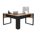 Mesa de canto para escritório Me4181 Amêndoa/Preto
