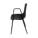 CADEIRA NAIRÓBI PP PRETA ESTRUTURA EM ACO PINTADO COM BRACO