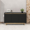 APARADOR LOS ANGELES MDP PRETO UV TEX/CARVALHO CLARO FF