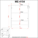 Balcão para Escritório com Chave ME4154 Amêndoa/Preto