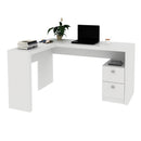 Mesa para Escritório com 2 gavetas ME4129 Branco