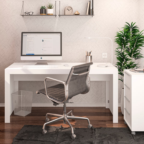 MESA OFFICE MDP BRANCO FF LISO