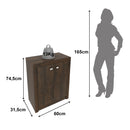 Balcão para Escritório com 2 Portas e 1 Prateleira ME4103 Rústico