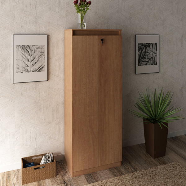 Armário Alto com 2 Portas para Escritório ME4151 Amêndoa