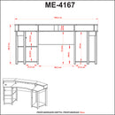 Mesa Gamer Cockpit ME4167 Preto/Azul