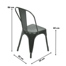 CADEIRA TINA AÇO PINTURA EPOXI BRONZE