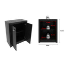 Balcão para Escritório com 2 Portas e 1 Prateleira ME4103 Preto