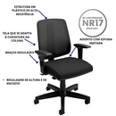 CADEIRA ERGONÔMICA FLIP CAVALETTI - COR PRETO