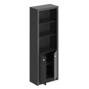 Armário Alto para Escritório com 2 Portas e 5 Prateleiras Preto ME4110