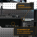 Mesa Gamer e Escritório Control MDP Preto BP XT Racer Logo Branco