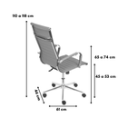 CADEIRA ESTELA ALTA CORINO CINZA B. RODIZIO