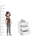 GAVETEIRO MAUA 3G 450MM MDP BRANCO FF LISO