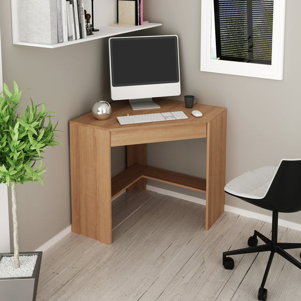 Mesa para Escritório de Canto ME4169 Amêndoa